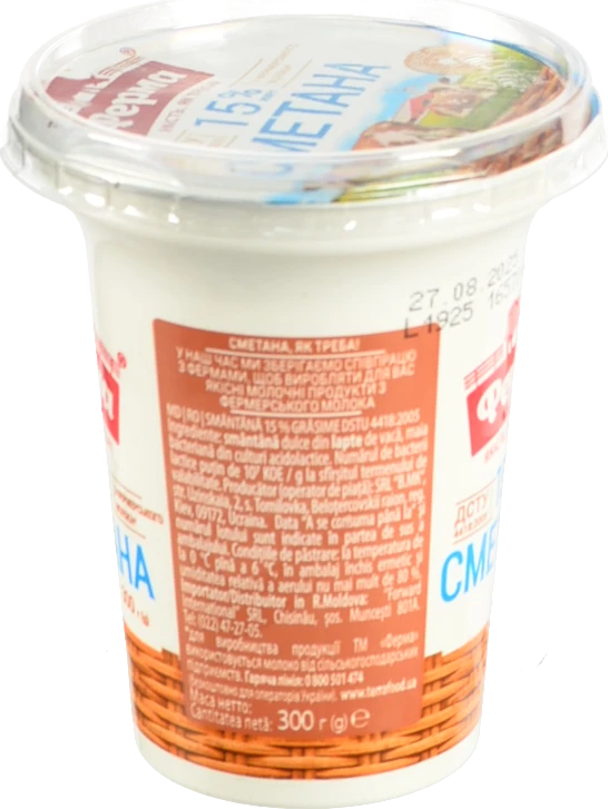 Сметана Ферма 300г 15% ст
