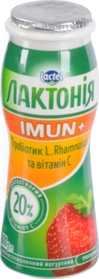 Напій Лактонія 100мл йогуртний пробіотик полуниця вітамiн С 1.6%