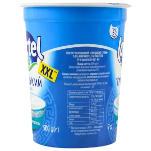 Йогурт Лактель 500г 7% грецький стиль ст.