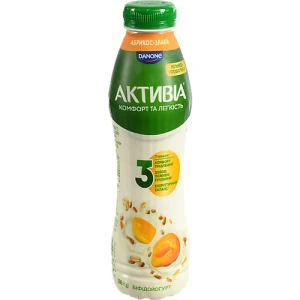 Біфідойогурт Активіа 500г 1.2 абрикос злаки пет