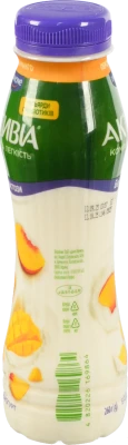 Біфідойогурт Активіа 260г 0.8% персик-манго безлактозний пет