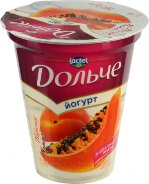 Йогурт Дольче 280г 3.2% персик-папая ст.