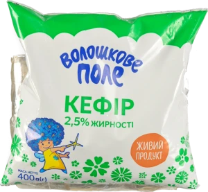 Кефір Волошкове поле 400г 2.5% пл.