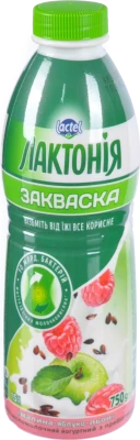 Закваска 1.5% з пребіотиком Малина-яблуко-льон Лактонія п/пл 750г