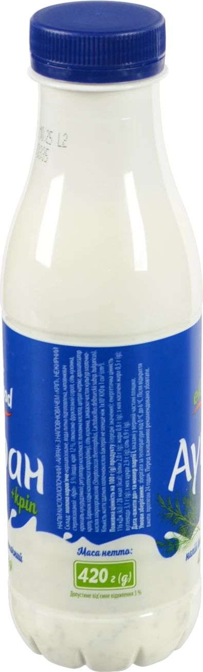 Айран Ekfood 420г нежирний кріп