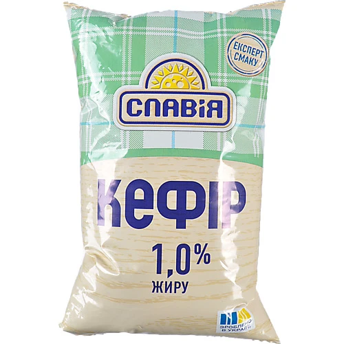 Кефір Славія 850г 1% жир.