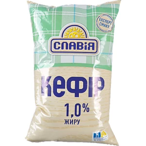 Кефір Славія 850г 1% жир.