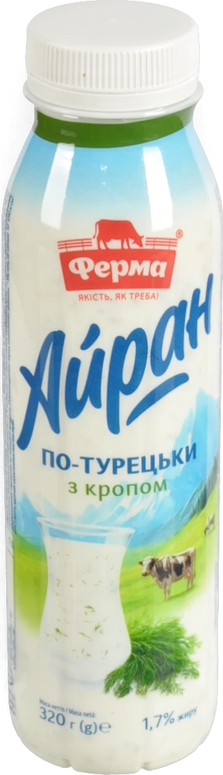 Айран Ферма 320г 1.7% по-турецьки з кропом