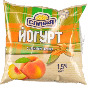 Йогурт питний Славія 400г 1.5% персик