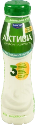 Біфідойогурт Активіа 260г 1.5 натуральний пет