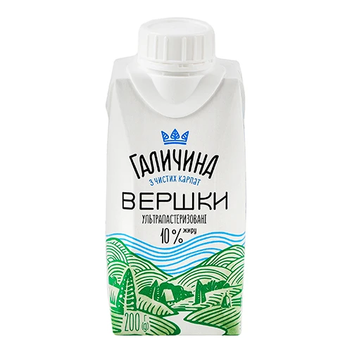 Вершки Галичина 200г 10 TPA
