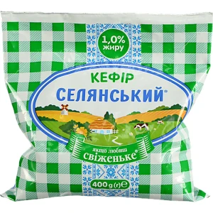 Кефір 1% Селянський м/у 400г