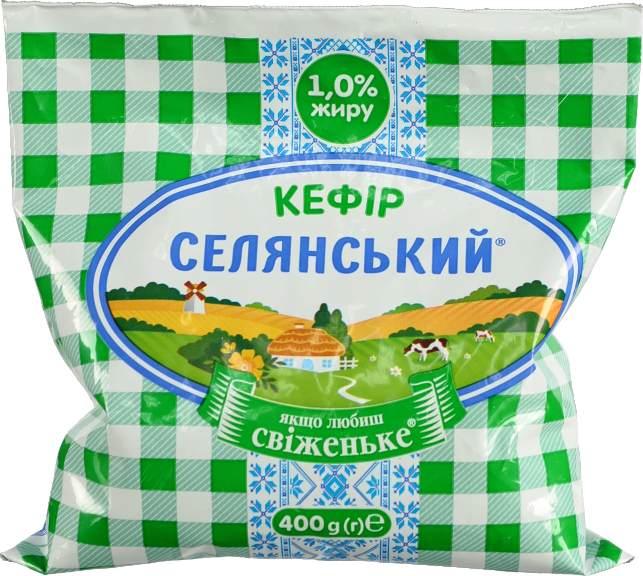 Кефір 1% Селянський м/у 400г