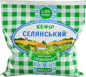 Кефір 1% Селянський м/у 400г
