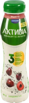 Біфідойогурт Активіа 260г 1.2% вишня-чіа пет