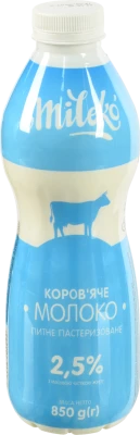 Молоко Мileko 850г 2.5% п.е
