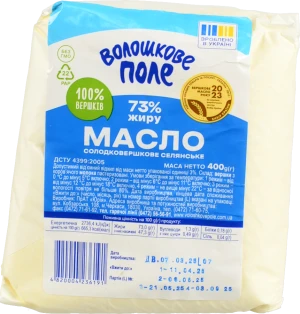Масло Волошкове поле 400г 73% солодковершкове