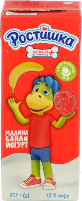 Йогурт Ростишка 207г 1.5 малина банан