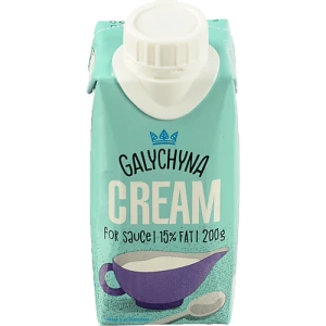 Вершки Галичина 200г 15% для соусів