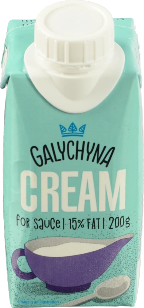 Вершки Галичина 200г 15% для соусів