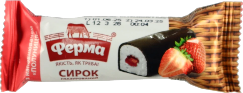 Сирок глазурований Ферма Полуниця 36г 23%