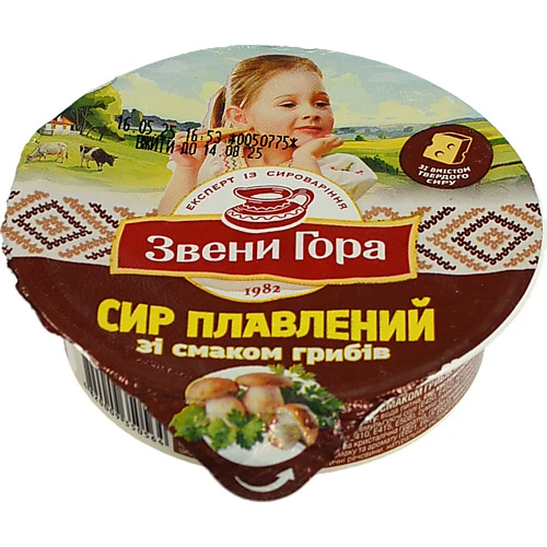 Сир плавлений Звенигора 90г зі смаком грибів