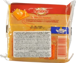 Сир Президент 200г чеддер емменталь для бургерів 40%