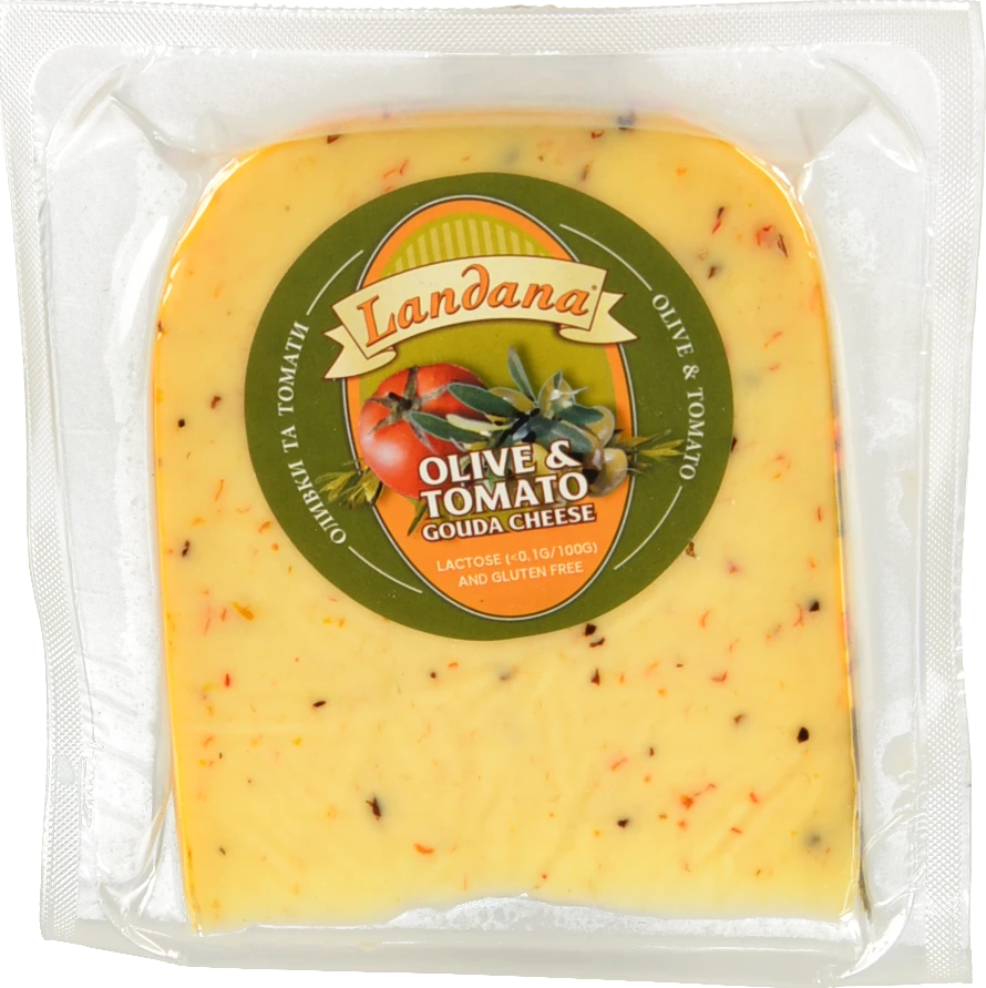 Сир Landana 200г 50% Томати та Оливки