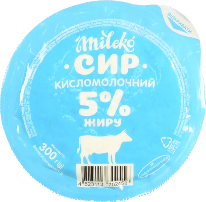Сир к.м. Mileko 300г 5% обрам