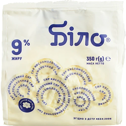 Сир к.м. Біло 350г 9% пакет