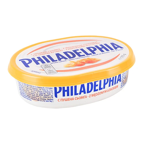 Крем-сир Philadelphia 175г 34% копчений лосось ванн.