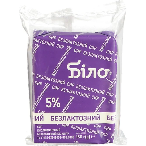 Сир к.м. Біло 180г 5% безлактозний еколін