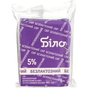 Сир к.м. Біло 180г 5% безлактозний еколін