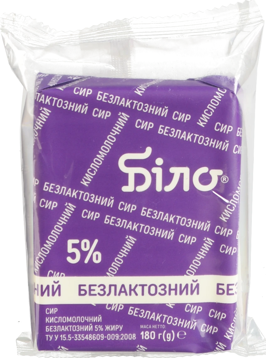 Сир к.м. Біло 180г 5% безлактозний еколін