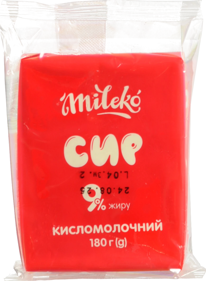 Сир к.м. Mileko 180г 9% еколин