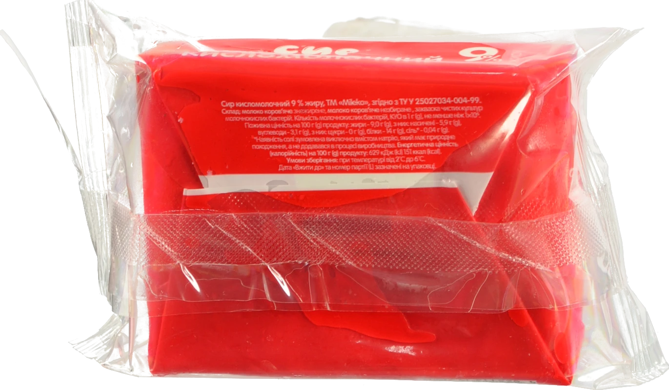 Сир к.м. Mileko 180г 9% еколин