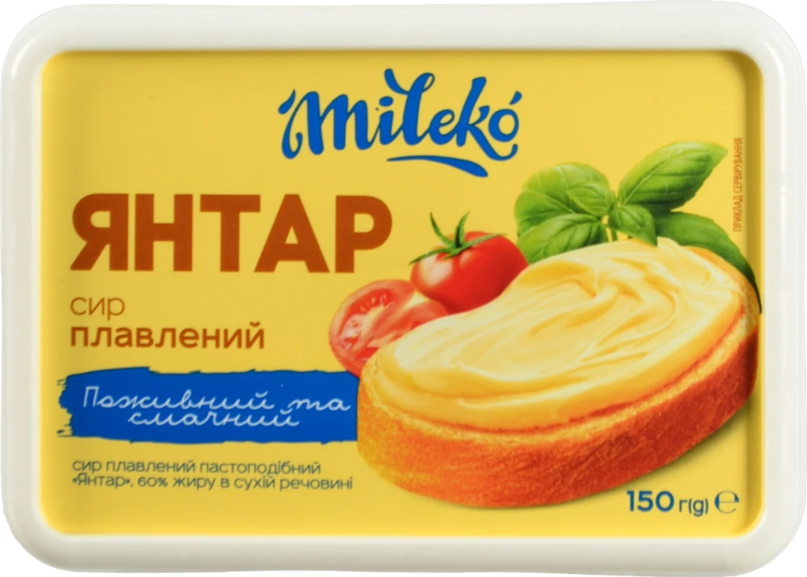 Сир пл.Mileko 150г 60 янтар ванн.