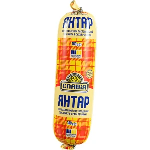 Сир пл. Славія 180г 50 янтар ковбасний