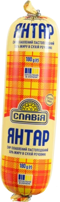 Сир пл. Славія 180г 50 янтар ковбасний