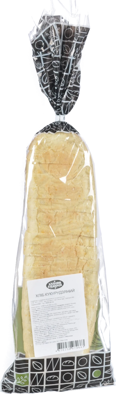 Хліб нарізний Кукурудзяний Хлібний Будиночок 350г