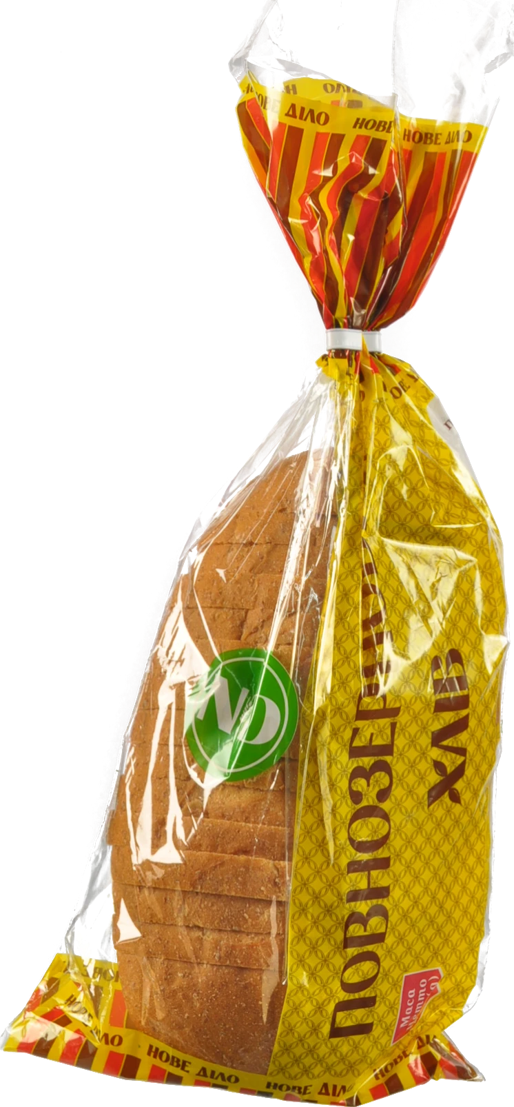 Хліб нарізний Повнозерновий Нове діло 400г