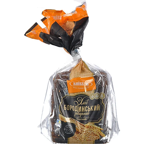 Хліб Бородинський заварний Київхліб, половинка в нарізці, 400г