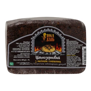 Хліб Рига Хліб 480г цільнозерновий з соняшниковим насінням
