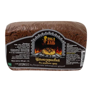 Хліб Рига Хліб 450г цільнозерновий б.цукру