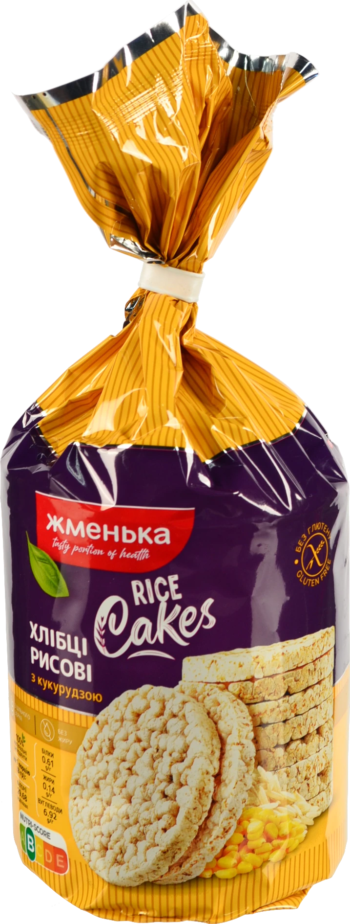 Хлібці хрусткі рисово-кукурудзяні Крекерси Жменька м/у 100г