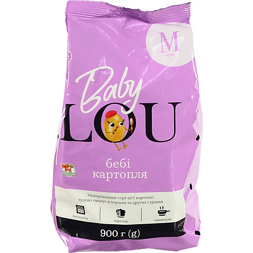 Картопля BABY LOU 900г мита свіжа size M