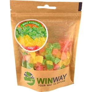 Цукати Мікс кубики Winway 100г zip-пакет