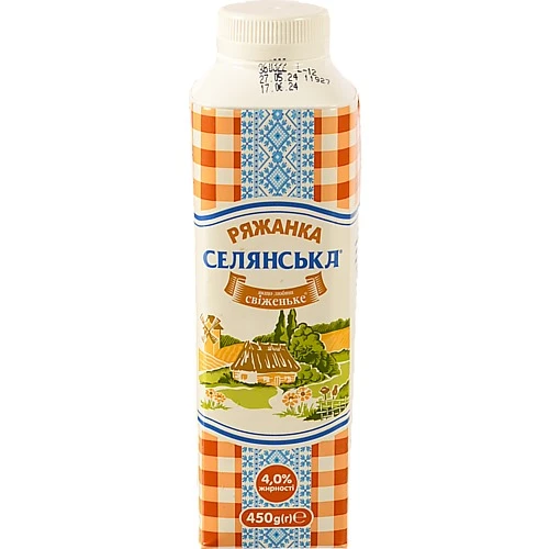 Ряжанка Селянська 4% 450г т/п