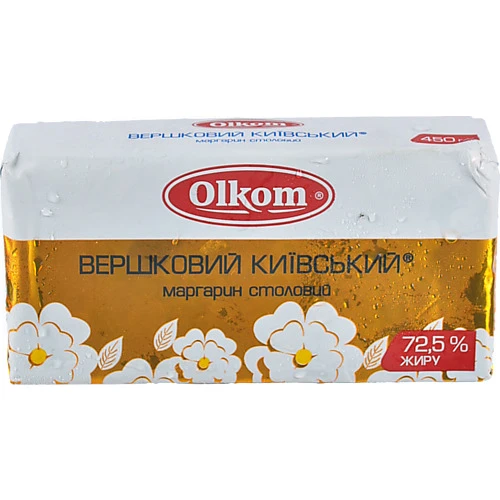Маргарин Olkom Вершковий Київський Столовий 72.5% - 450г