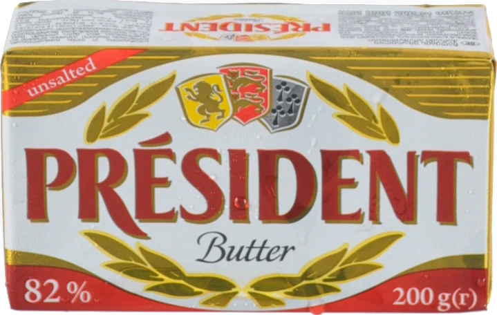 Масло 82% кисловершкове несолоне President 200г